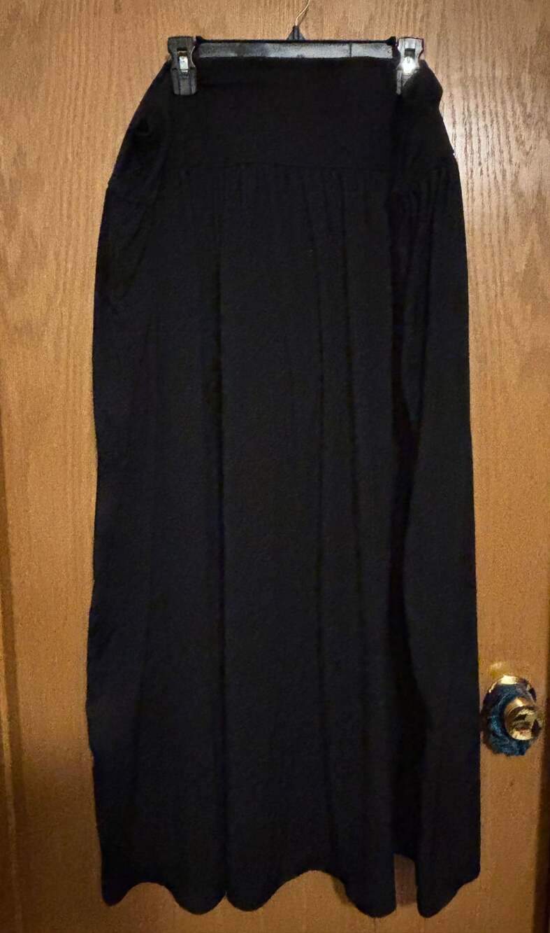 Halara Skort Size 3X Black Foldover Maxi Skirt